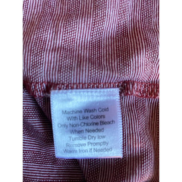 Jos A Bank men’s traveler polo shirt large red shirt stripes short sleeve golf - Picture 4 of 6